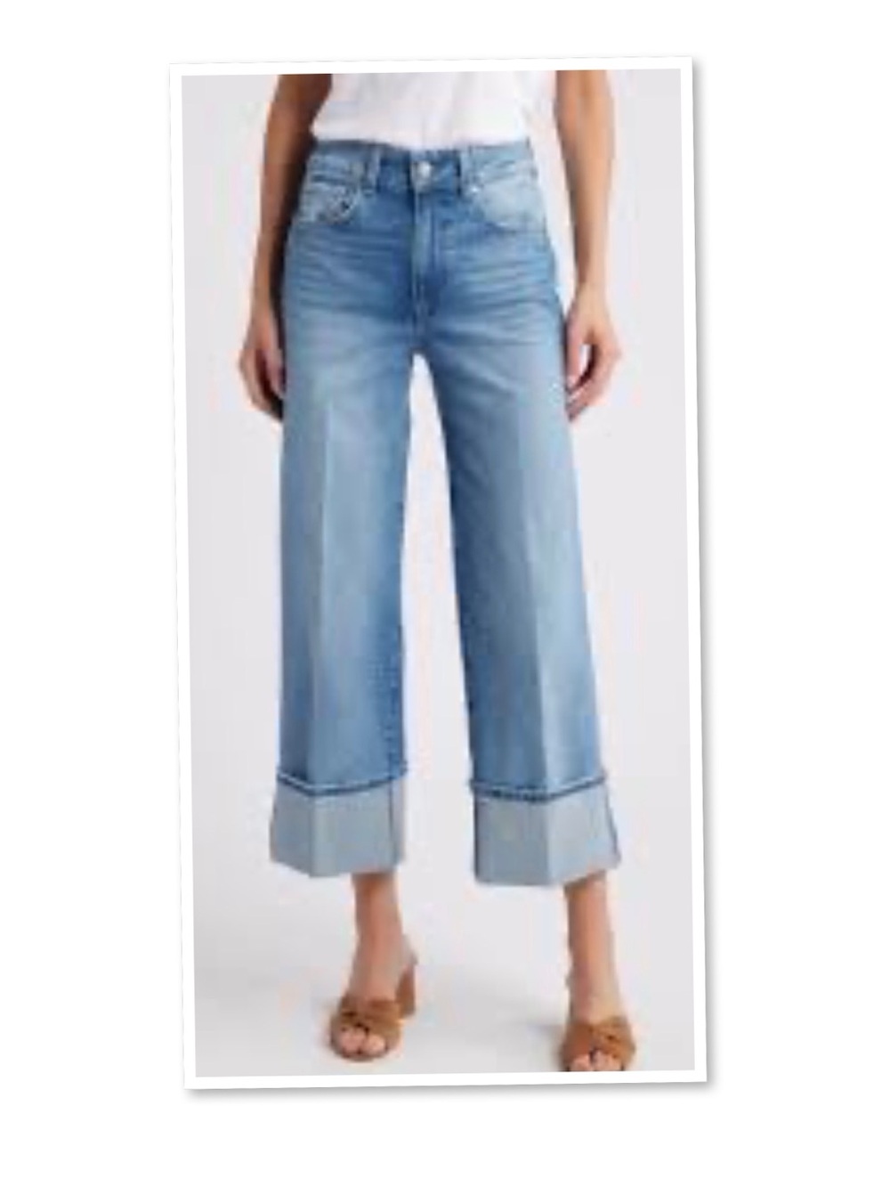 Paige Sasha Cuffed Ankle High Waist Jeans